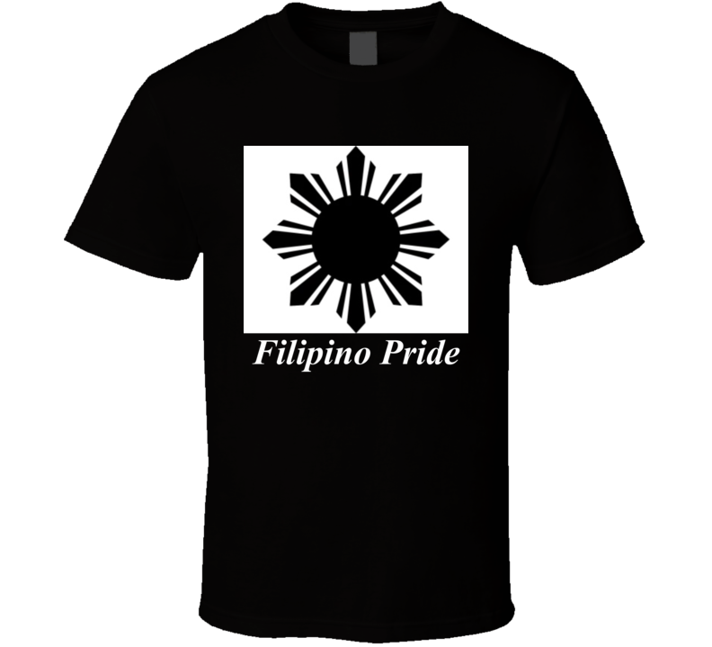 Tshirt Filipino Flag Symbol Black T Shirt